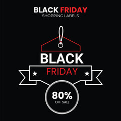 Flat black Friday sale background design