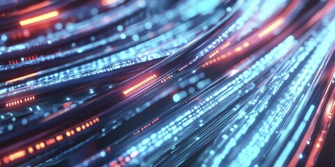 Abstract Digital Data Flow Background - Futuristic Technology