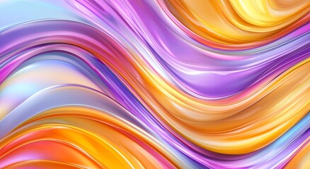 Obraz premium Colorful Waves and Fluid Shapes Background