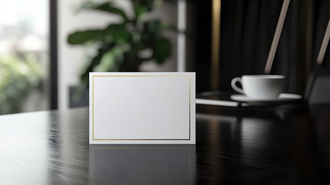 A charity gala invitation card is prominently placed on a dark desk alongside a laptop and coffee - Powered by Adobe