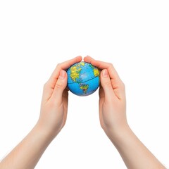 Hands Holding a Little Globe