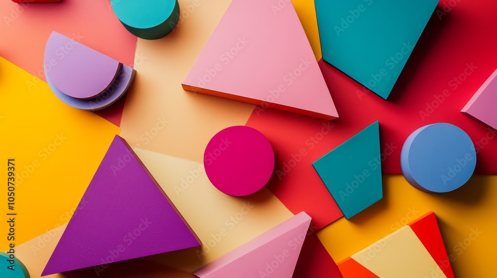 Aufkleber A conceptual image of diverse abstract shapes merging into a cohesive whole on a simple background, Representing unity in diversity, photography style