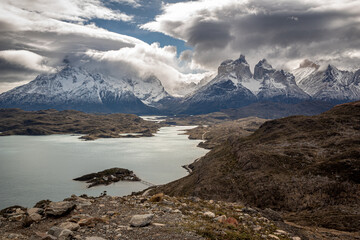 Obraz premium Landscape in Torres del Paine National Park - Chile - Patagonia