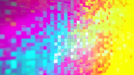 Abstract pastel neon rainbow pixel texture bg video screen. Tv pattern background with square noise effect. Futuristic broadcast gradient banner for television. Modern vhs 8 bit static display element