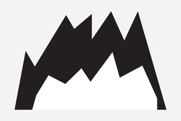 Mountain icon vector. mountains isolated on white background. vector illustration.