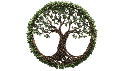 Tree of Life made up of Leaf Art