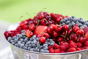 A Refreshing Bowl of Summer Berries Delight Natural and Delicious Berries