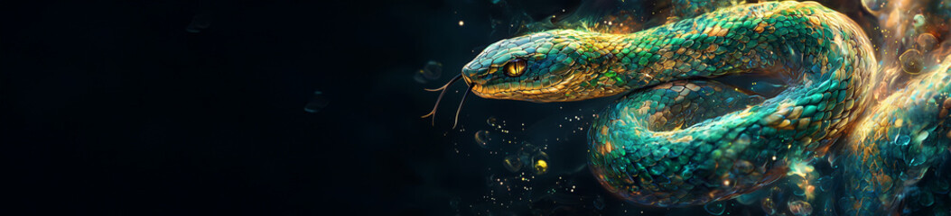 a close-up view of a snake