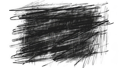 Obraz premium hand drawn ink brush, black grunge on white