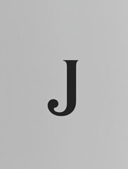 Minimalist logo design featuring the letter "J" with a simple shape, set against a solid background.