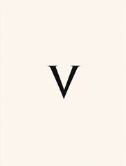 Minimalist logo design featuring the letter "V" with a simple shape, set against a solid background.