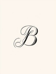 Minimalist logo design featuring the letter "B" with a simple shape, set against a solid background.