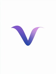 Minimalist logo design featuring the letter "V" with a simple shape, set against a solid background.