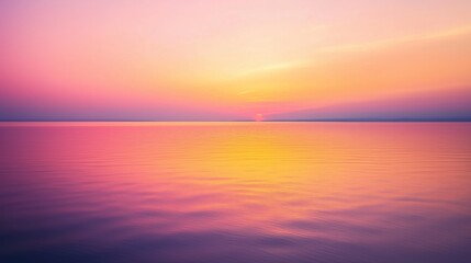 Obraz premium A smooth gradient vector transitioning through sunset hues of orange, pink, and purple, offering a serene and tranquil backdrop.