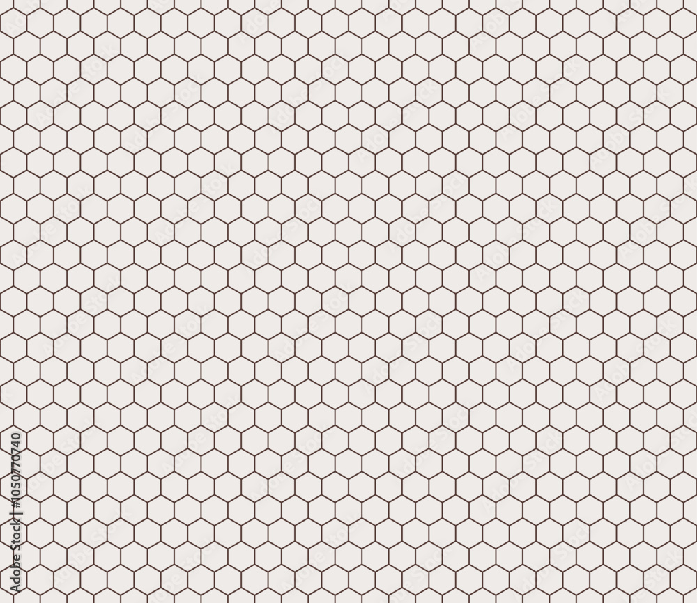 Poster honeycomb background. brown color on matching background. simple hexagon pattern with bold cells. he