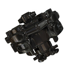 Metal abstract object, 3d render © neurostructure