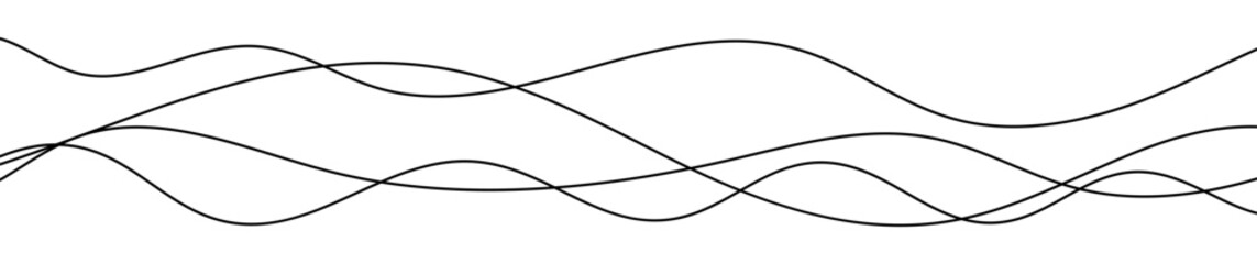 Thin curved wavy lines