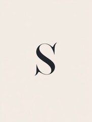 Minimalist logo design featuring the letter "S" with a simple shape, set against a solid background.