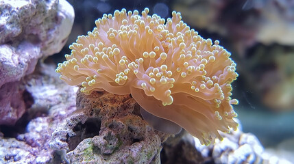 Obraz premium Wild Coral Flowers of the Ocean, An Underwater Seascape with wallpaper background