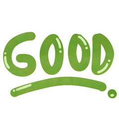 watercolor style text _good  illustration