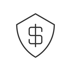 Obraz premium Finance Insurance Icon - Money Security Icon