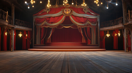 Circus Tent Interior Theatre Stage Scene