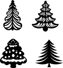 Set of christmas trees PNG. Christmas Tree PNG.