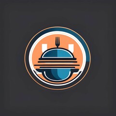 Fototapeta premium Abstract Flat Illustrative Restaurant Food and Drinks Logo