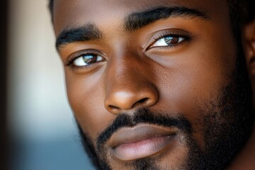 Obraz premium Close up of african american man, Generative AI