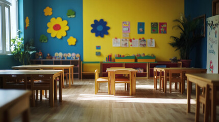 Obraz premium Empty kindergarten classroom 