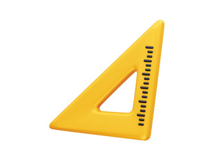 Triangle Ruler icon. Scale icon 3d illustration