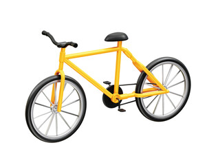 Fototapeta premium Bicycle 3D Icon Illustration rendering vector