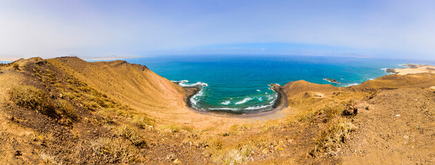 Isla de Lobos, a view from the top of the volcano