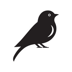 Obraz premium Bird silhouette icon, Bird black vector art