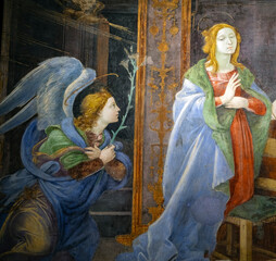 virgin mary and Gabriel archangel, the Annunciation