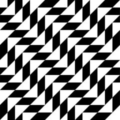 Obraz premium Seamless pattern with geometric motifs in black and white. Vector illustration.