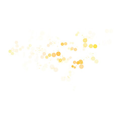 Light sparkles golden dust