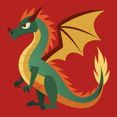 green dragon illustration