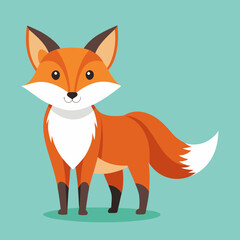 Obraz premium fox cartoon isolated on white