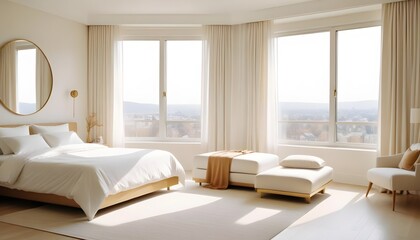 Photo interior modern design room 3d illustration

