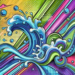 abstract background with waves