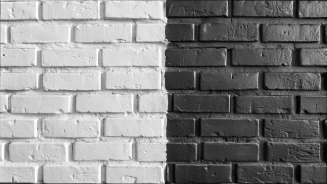 Black and white brick wall background