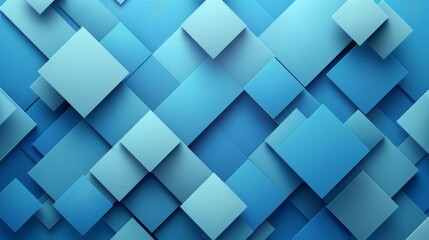 Obraz premium Abstract geometric squares on a gradient blue background, vector