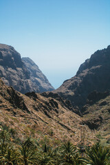 Malerisches Bergdorf Masca mit Blick auf das Tal, Teneriffa