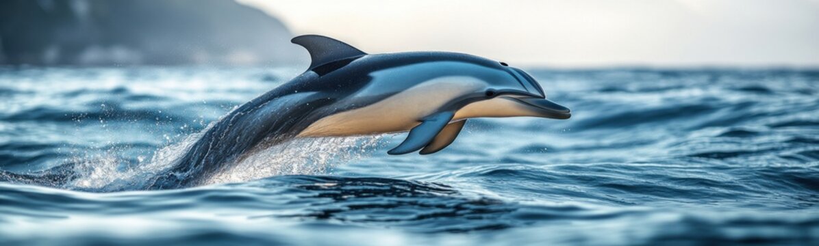 Dolphin jumping out of the water