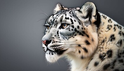snow leopard portrait