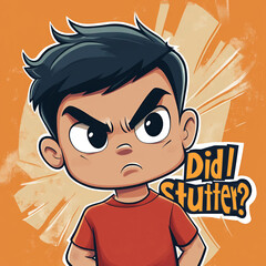 "Did I Stutter?" for t-shirt print, sticker