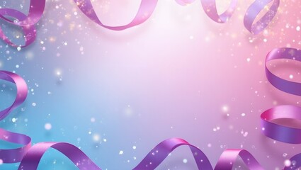 Vibrant swirling ribbons in pink purple and blue