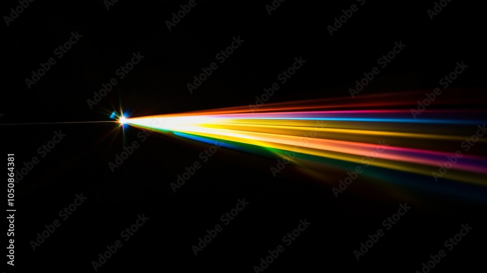 Aufkleber a prism splitting white light into a spectrum of colors against a black background symbolizing diver