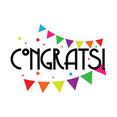 Congrats Calligraphy Text Vector Design.